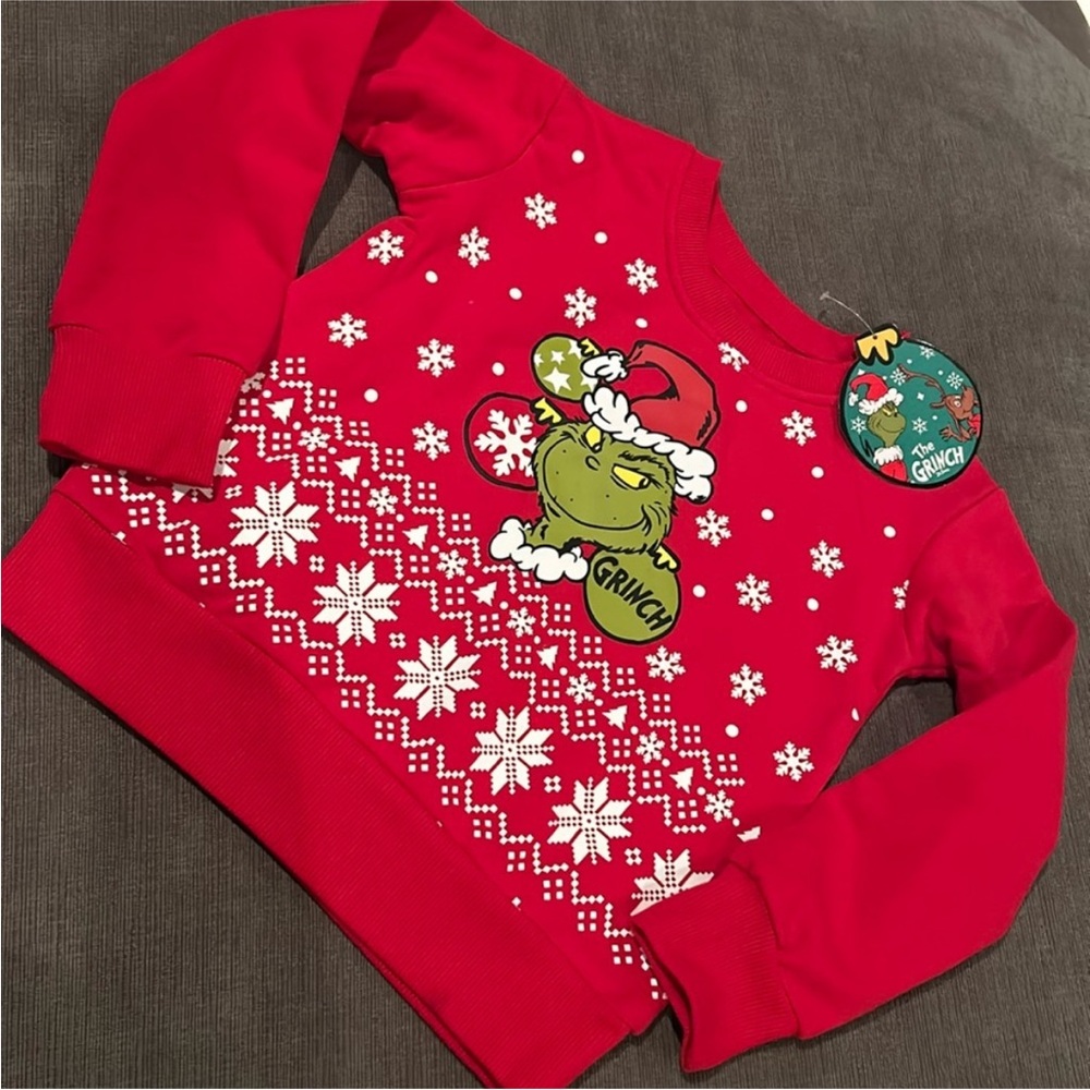 Dr. Seuss the Grinch Kids Christmas Sweater nearly new